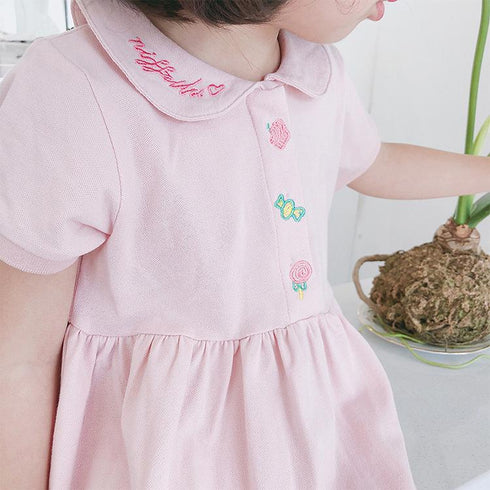 Girls' Dress 2022 Summer New Girls' Academic Skirt Cotton Princess Skirt