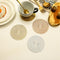 Solid Color Gilded Kaleidoscope Coaster Circular Hollow Geometric Pad
