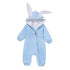 Autumn And Winter Baby Children's Clothing Rabbit Ear Jumpsuit Plus Velvet To Keep Warm