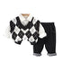 Spring and autumn boys casual sweater waistcoat set of three