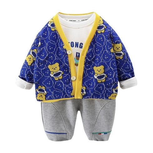 Boys children's clothing spring and autumn three-piece set