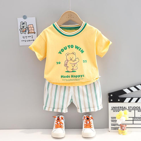 Summer Children's Short Sleeve Shorts Set