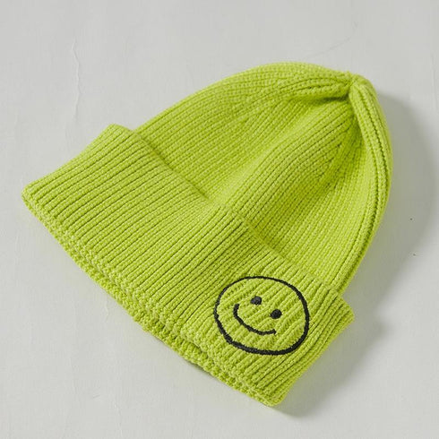 Embroidered wool smiling face hat 12.59-18.89 inches
