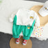 Spring and autumn boy's round neck sweater long sleeve two-piece set