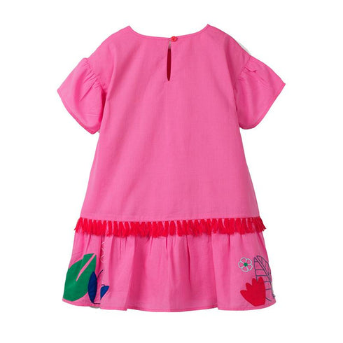 Summer girls cartoon bird dress