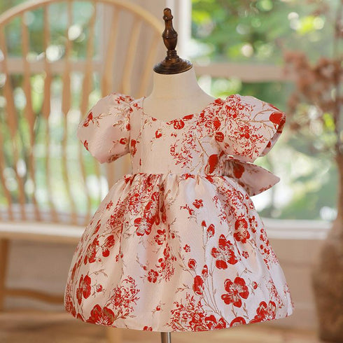 New Summer Girl's Birthday Dress Dress Girl's Jacquard Princess Dress