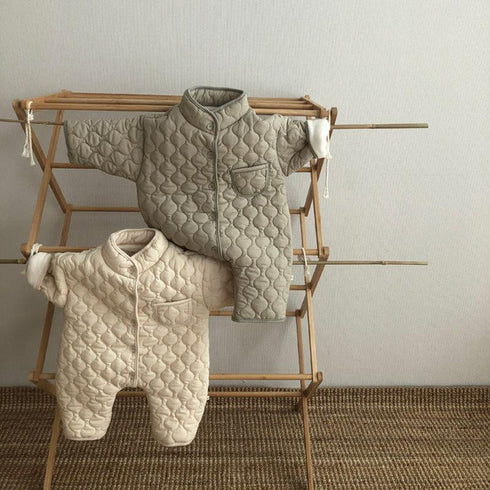 Autumn and winter diamond wavy coat Joker jumpsuit coat