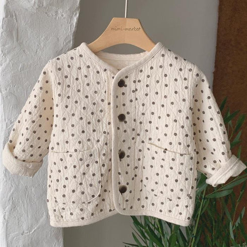 Polka Dot Cardigan Coat Baby's Top