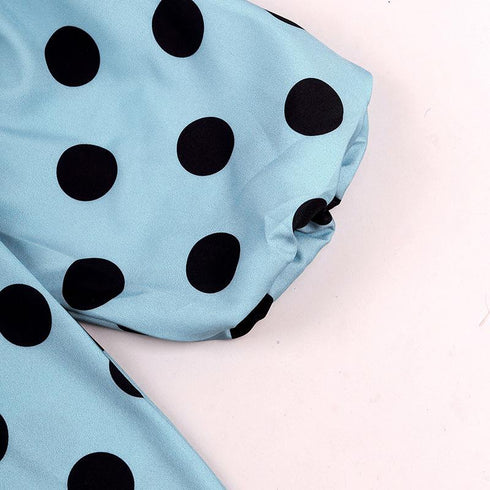 Girls' Coat Dot Long Sleeve Belt Trenchcoat