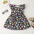 Girls' Colorful Dinosaur Dress