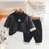 Winter children plus velvet padded suit two-piece set
