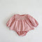 Cotton baby girl baby lace bubble long sleeve skirt bread pants two-piece suit