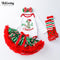 Christmas baby princess dress socks 3-piece baby dress