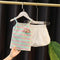 Baby Vest Set Summer Thin Suspender + Bud Pants Two Piece Set