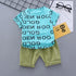 Summer boys letter short sleeve suit
