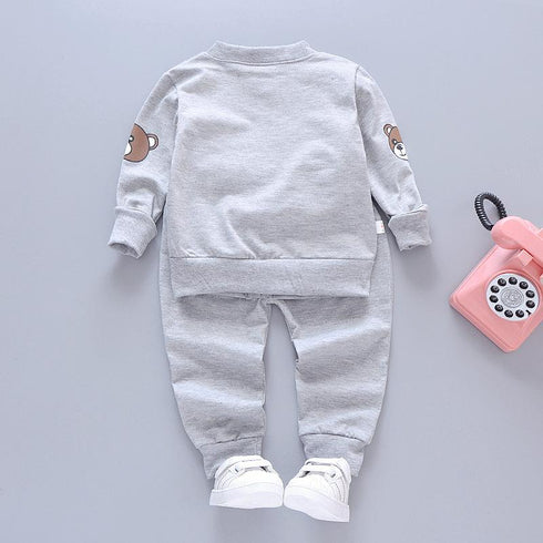 Spring and autumn foreign-style baby set of three