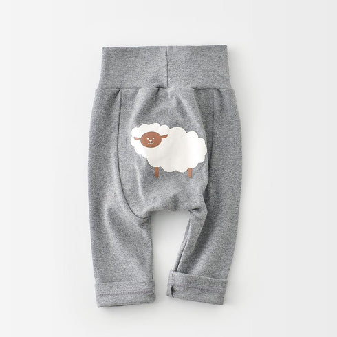 Baby High Waist Cartoon Printed Fart Pants