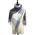Plaid shawl elegant socialite style