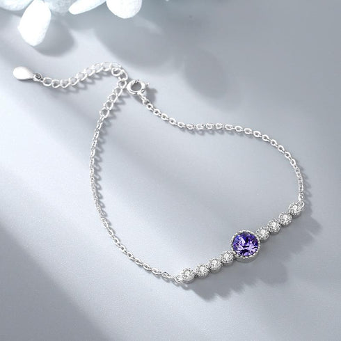 Sterling Silver Bracelet High-grade Austrian Crystal Bracelet Jewelry