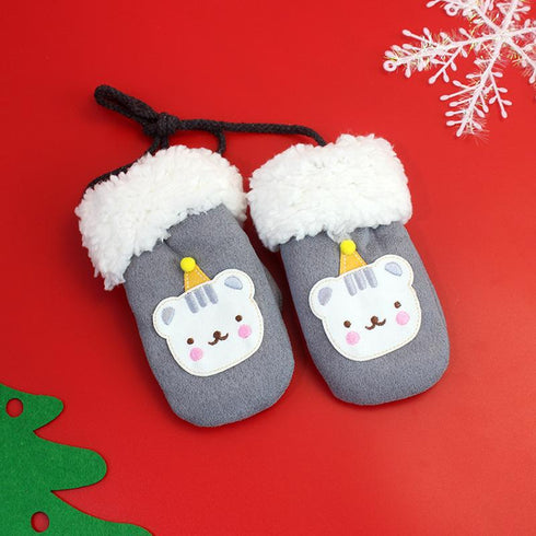 Children's Set of Christmas Scarf, Gloves and Beanie