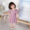 Girl's Summer Dress Girl's Bubble Sleeve Flower Sweet Princess Dress