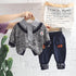 Spring and Autumn Boys Long Sleeve Suit Casual Pants Two-Piece Set