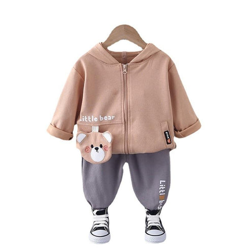 Spring and Autumn Children's Long Sleeve Hoodie Two-Piece Set