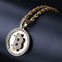 Gold-plated micro-inlaid zircon men's hip-hop necklace pendant