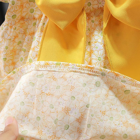 Baby Girl Short Sleeve Princess Dress Girl Floral Dress Summer New