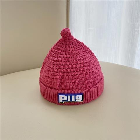 Autumn and winter simple pacifier wool cap 17.7-19.6 inches