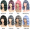 Ladies short curly hair multicolor chemical fiber wig headgear