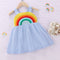 Summer girls halter rainbow dress
