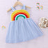 Summer girls halter rainbow dress