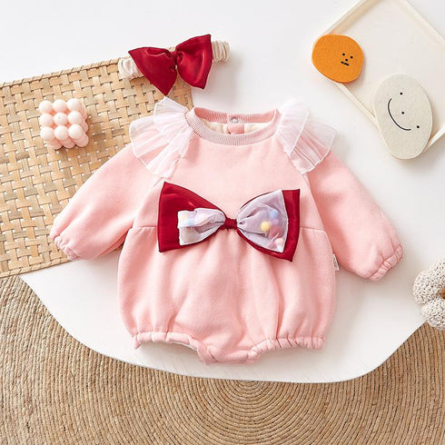 Baby Triangle Fart Clothes Female Bao Plus Velvet Double-Layer Pussyole Climbing Clothing