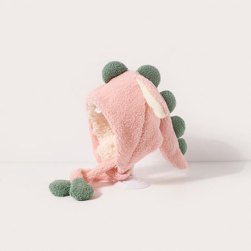 Children's Hat Autumn And Winter Cute Dinosaur Hat Plus Velvet Warm Circumference 19.7-21.3 inch