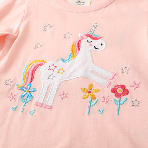 Girls Cotton Long Sleeve T-shirt European And American Style Cartoon Printed Round Neck Jacket