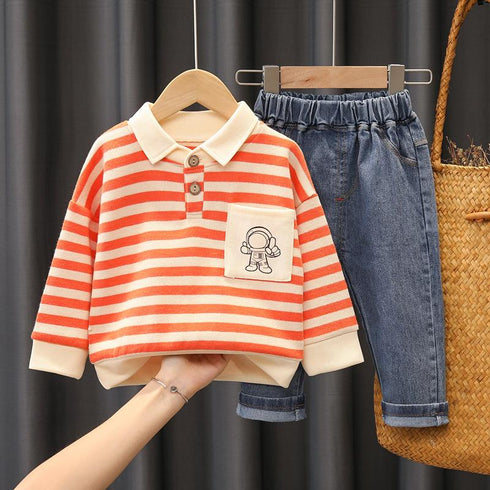 Boy's Long Sleeve Tee Set