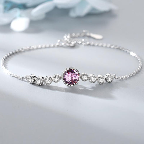 Sterling Silver Bracelet High-grade Austrian Crystal Bracelet Jewelry