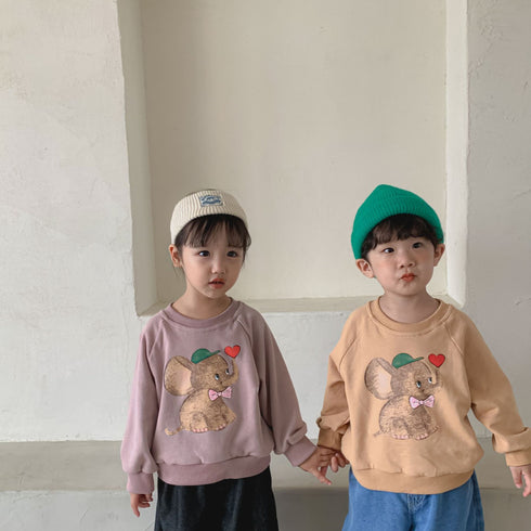 Love baby elephant fried street style loose fashion baby coat