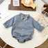 Baby's Siamese Clothes Bow Tie Shirt Climbing Clothes