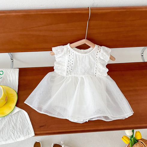 Lace Mesh Hark Skirt Cotton Sleeveless Jumpsuit Climbing Jacket