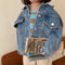Spring and Autumn Long Sleeve Denim Jacket Baby Cotton Denim Jacket