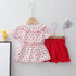 Summer girl children's short-sleeved shorts two-piece set