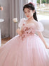 Girl's Embroidered Sequin Princess Dress Summer Girl's Flower Girl Wedding Dress