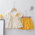 Summer girl children's short-sleeved shorts two-piece set