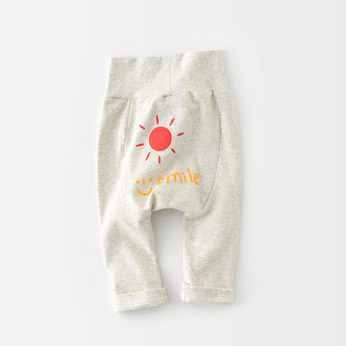 Baby High Waist Cartoon Printed Fart Pants