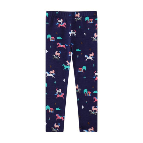 Autumn New Girls Cartoon Printed Pants Cotton Pants