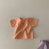 Flying Sleeve T-shirt Summer Thin Cotton T-shirt Baby Solid Top
