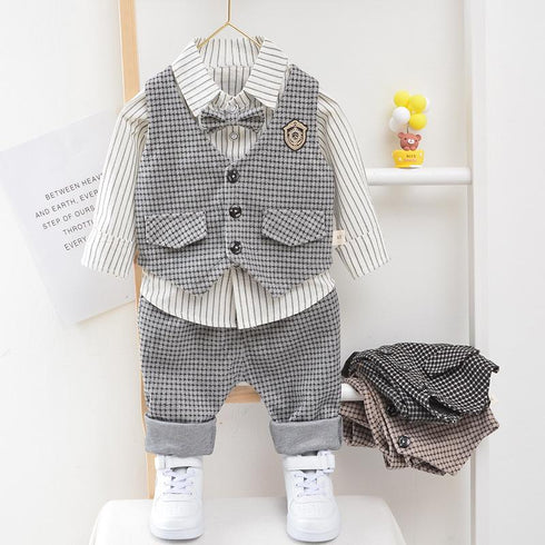 Boy's Spring and Autumn Dress Set of Three