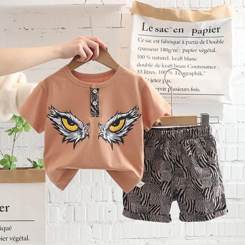 Personalized Round Neck Short Sleeve Suit